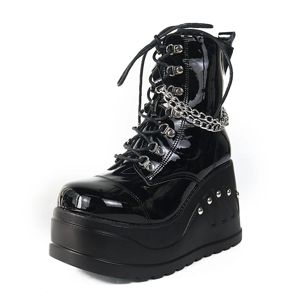 Funki Findz | Boots | Women's Gothic Punk Platform Ankle Boots