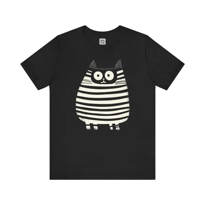 Funki Findz | Shirts | Unisex Cute Striped Cat Printed T-Shirt