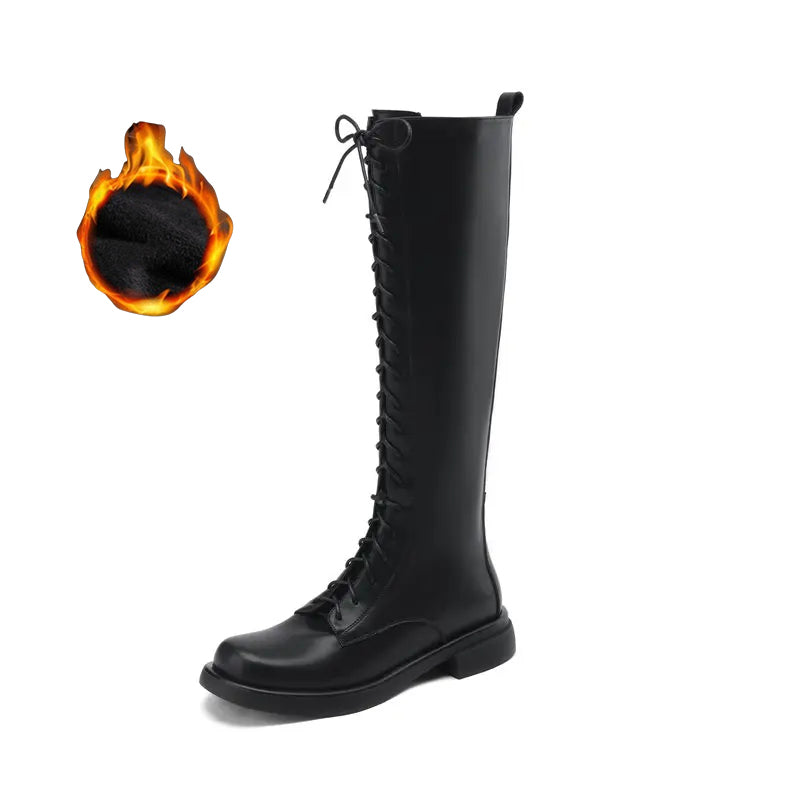 Funki Findz | Boots | Women's Real Leather Lace Up Riding Boot