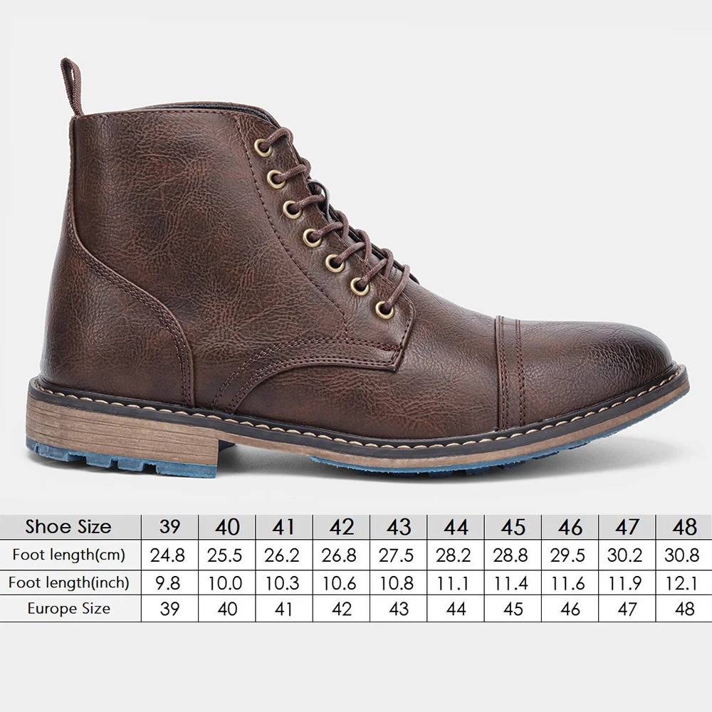 Funki Findz | Boots | Men's Faux Leather Smart Dress Boots