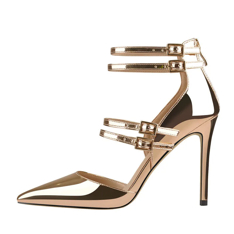 Funki Findz | Shoes | Women's Luxury 4 Strap Stiletto Sandals