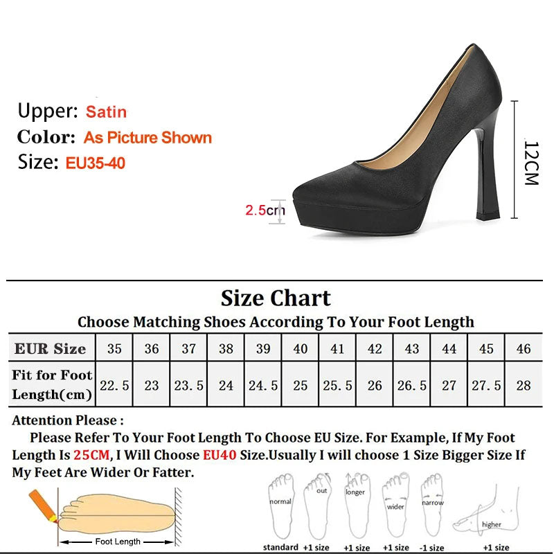 Funki Findz | Shoes | Women's Elegant Satin High Heel Pumps
