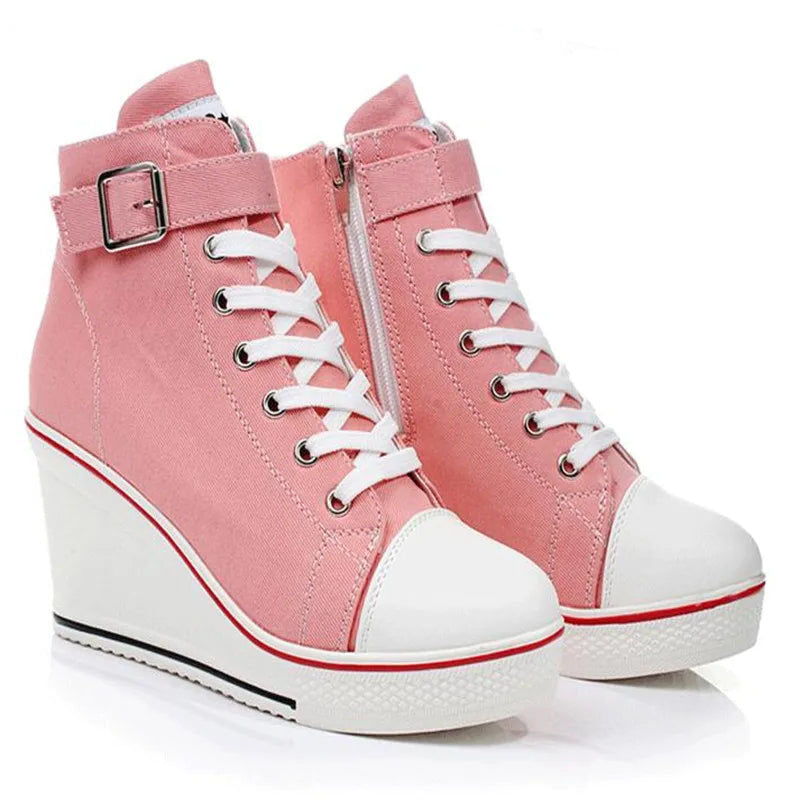 Funki Findz | Boots | Women's High Top Platform Wedge Sneaker