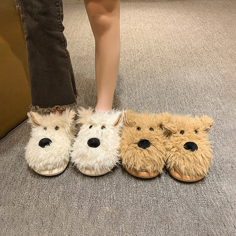 Funki Findz | Shoes | Women's Cute Shaggy Dog Slippers
