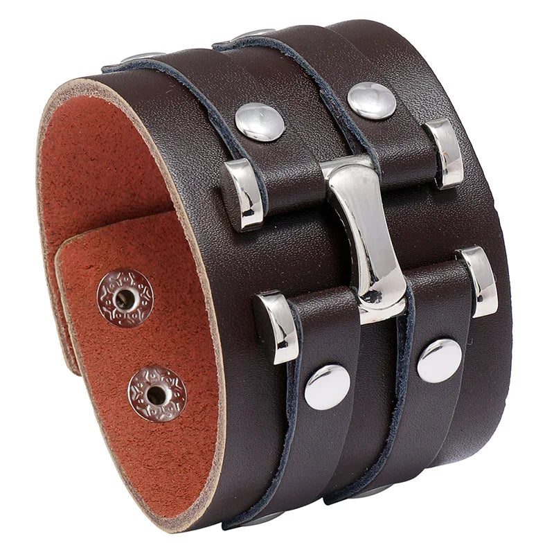 Funki Findz | Bracelets | Unisex Leather Buckle Clip Wristbands