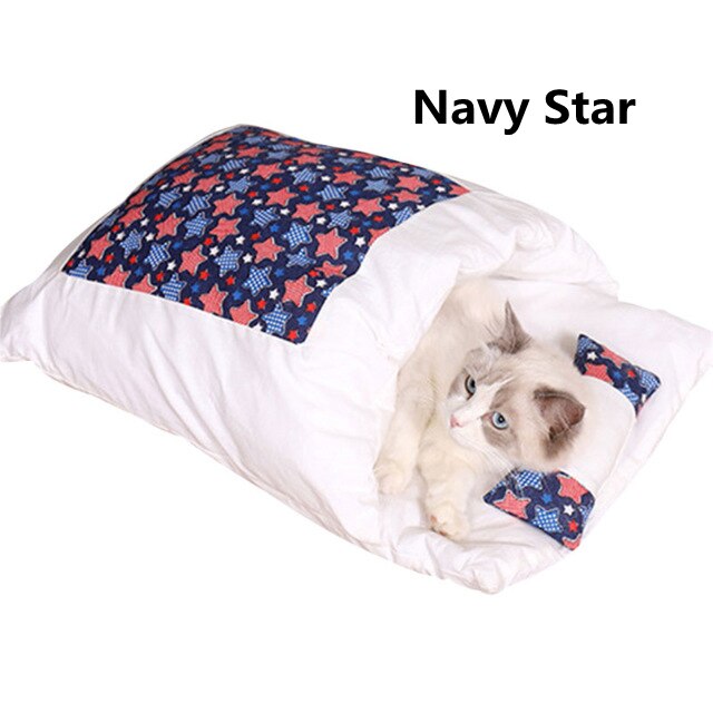Funki Findz | Pet Beds | Cat Sleeping Bag | Japanese Patterned