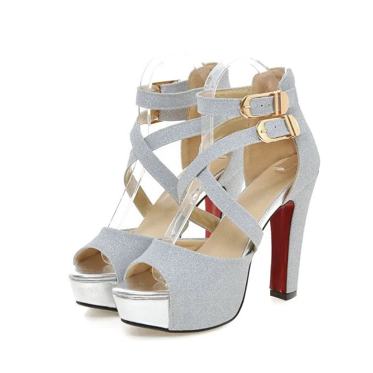 Funki Findz | Shoes | Women's Gold Glitter Platform Sandals