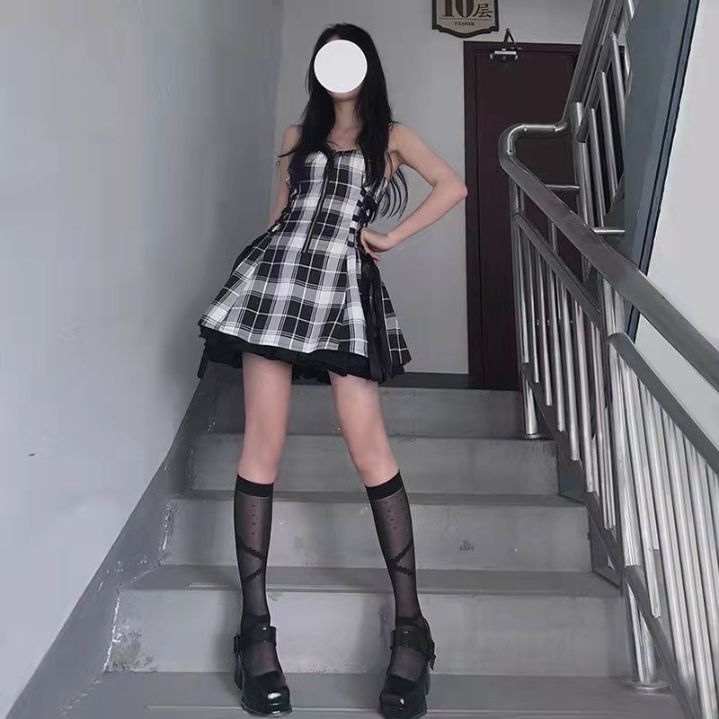 Funki Findz | Dresses | Women's Fairy Grunge Plaid Mini Dress
