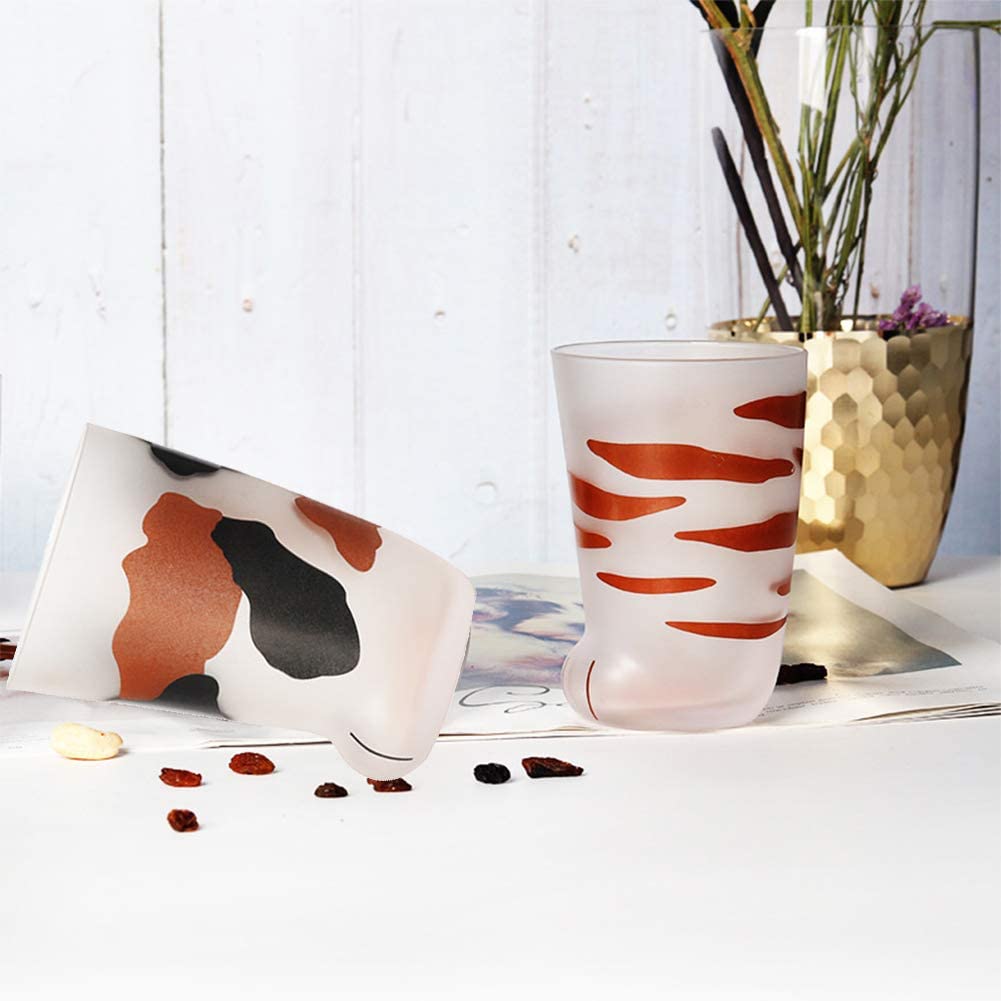 Funki Findz | Glasses | Cat Paw Frosted Glass Cup Sets