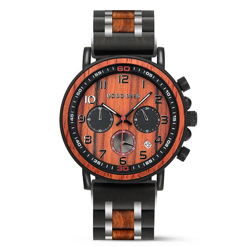 Funki Findz | Watches | Men's Wooden Quartz Wrist Stop Watch