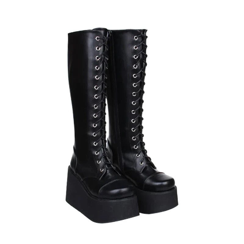 Funki Findz | Boots | Women's Punk Motorcycle Platform Boots