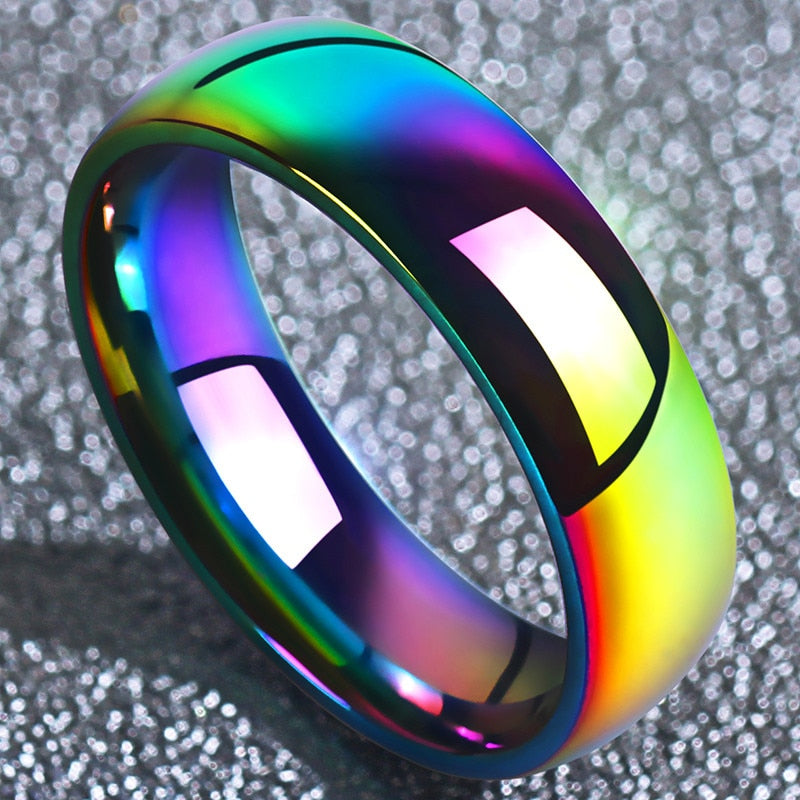Funki Findz | Rings | Men's Women's Rainbow Tungsten Rings