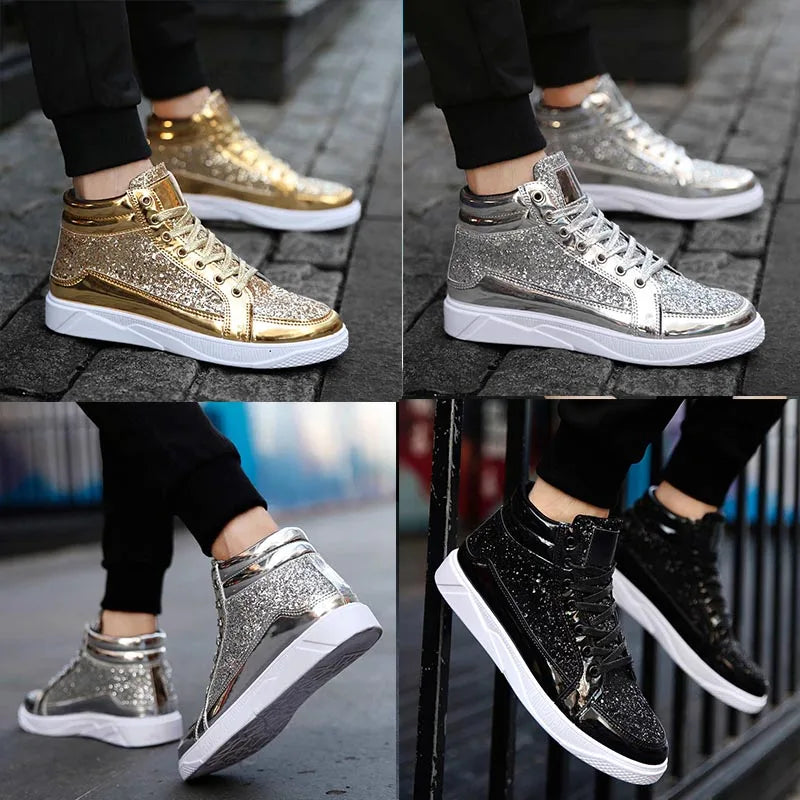 Funki Findz | Boots | Men's Women's Bling Lace Up Sneakers