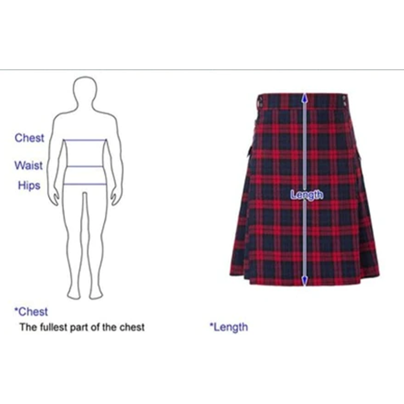 Funki Findz | Skirts | Men's Gothic Scottish Highland Tartan Kilts
