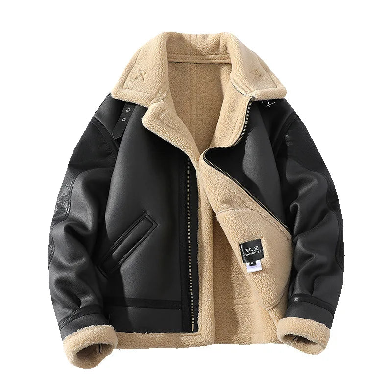 Funki Findz | Jackets | Men's Faux Leather and Sheepskin Jacket