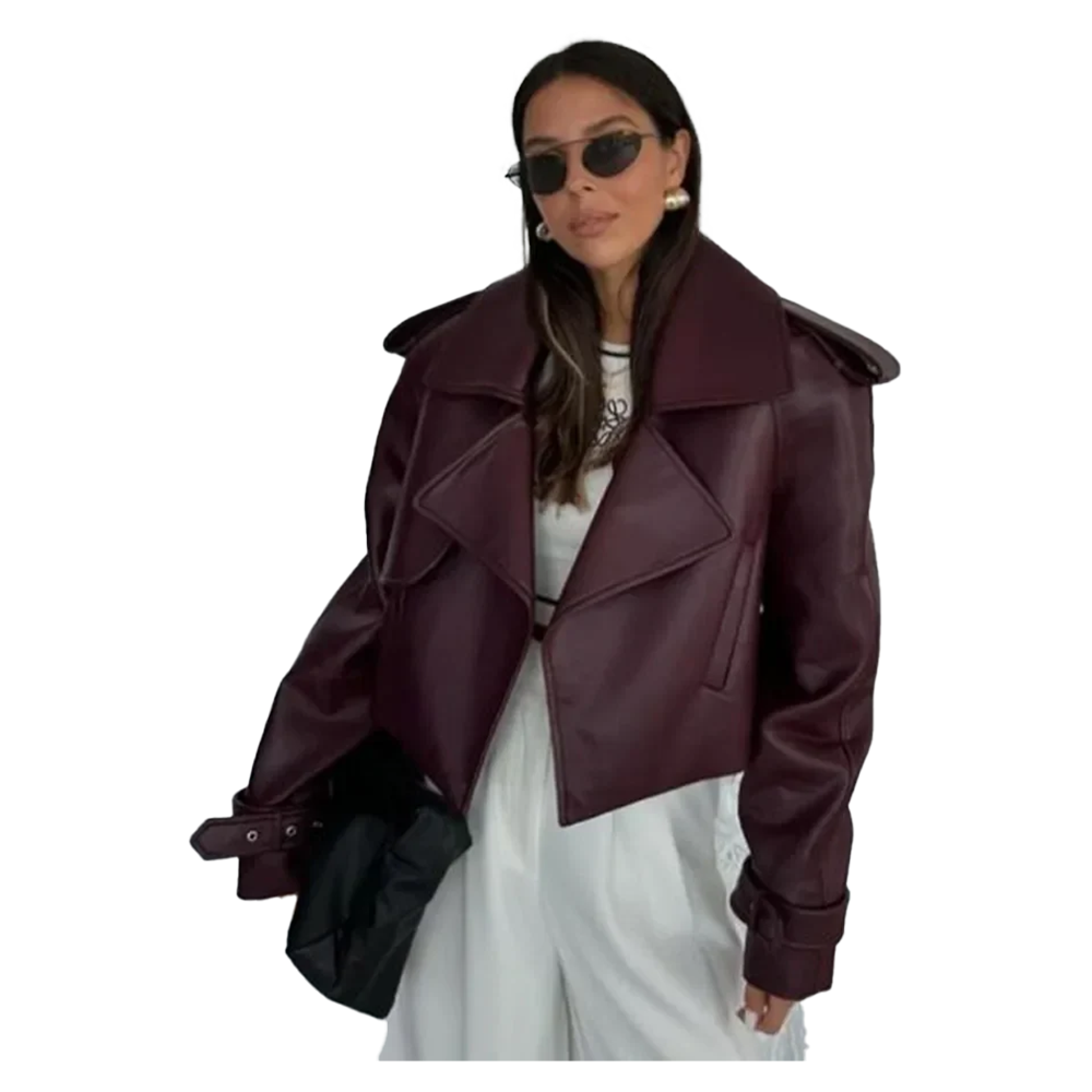 Funki Findz | Jackets | Women's Extra Long Faux Leather Coat