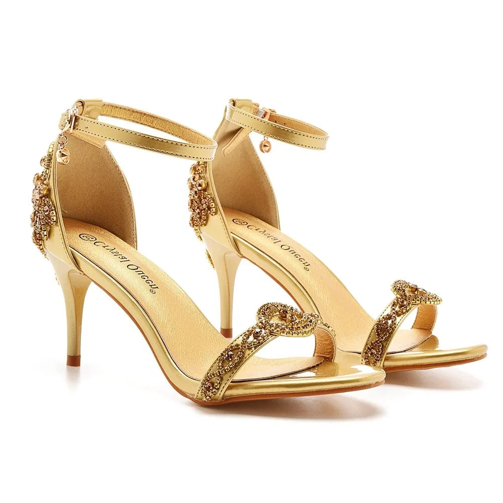 Funki Findz | Shoes | Women's Bridal Beaded Low Heel Sandals