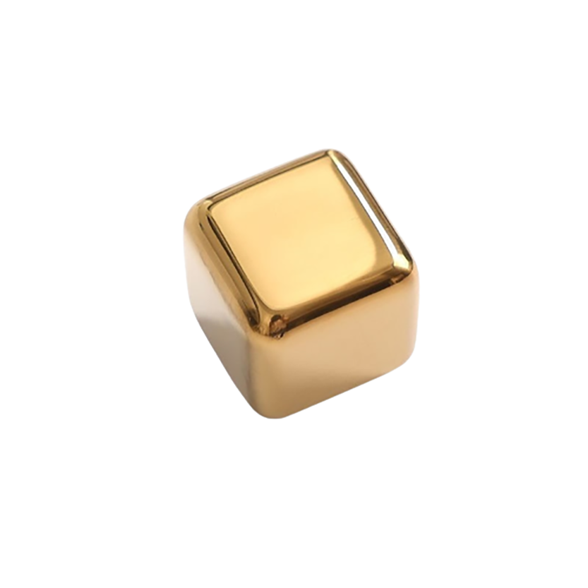Funki Findz | Whisky Stones | Gold Stainless Steel Ice Cube Sets