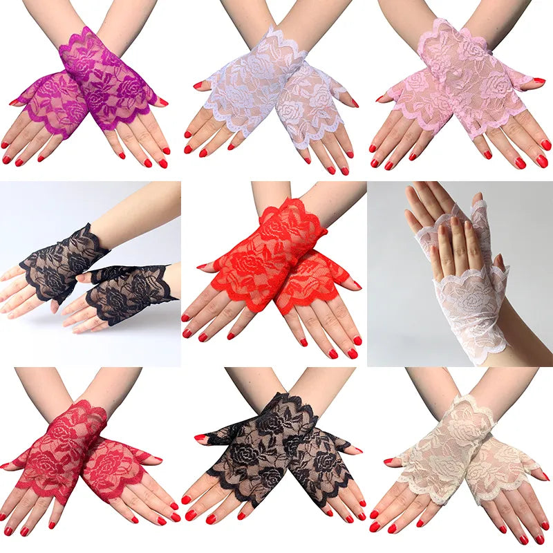 Funki Findz | Gloves | Women's Gothic Lace Fingerless Gloves