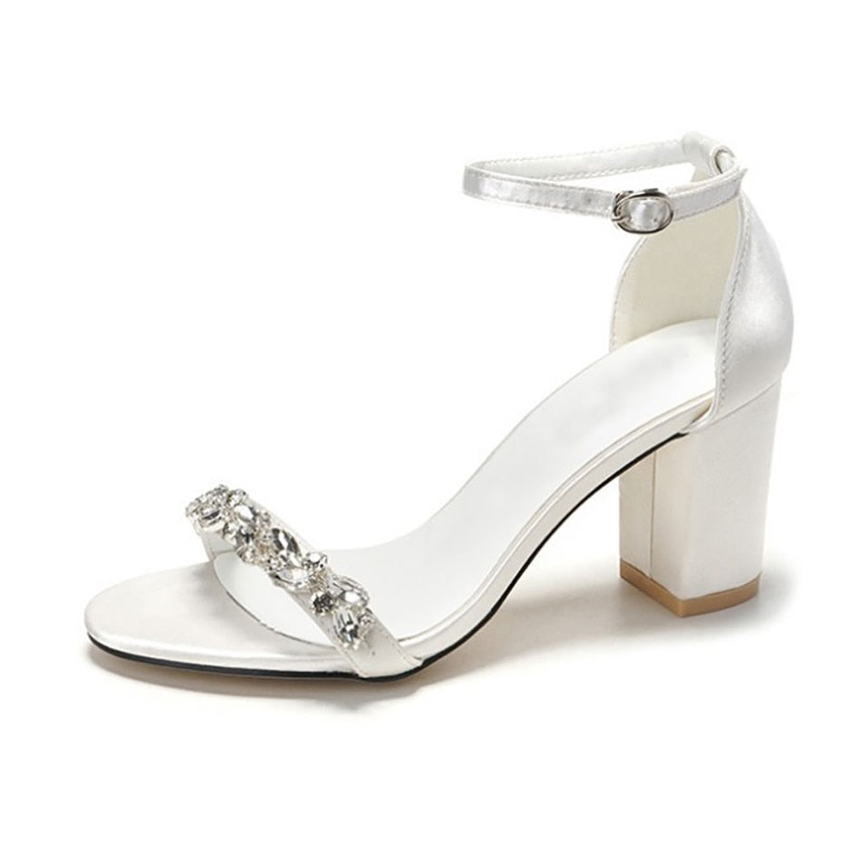 Funki Findz | Shoes | Women's Wedding Prom Block Heel Sandal
