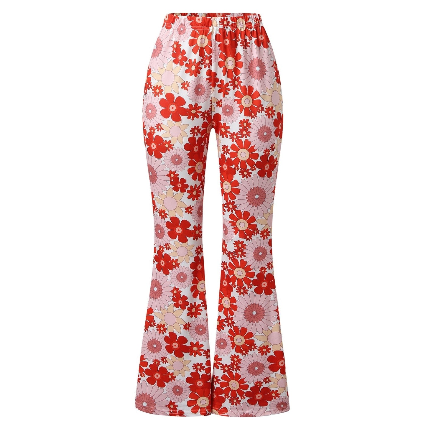 Funki Findz | Pants | Women's Funky Floral Boho Flared Trousers