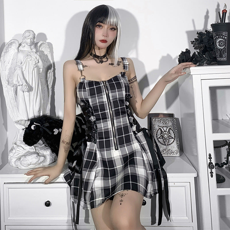 Funki Findz | Dresses | Women's Fairy Grunge Plaid Mini Dress