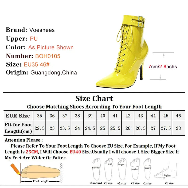 Funki Findz | Boots | Women's Patent Pointed Toe Ankle Boots