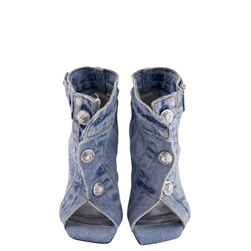 Funki Findz | Shoes | Women's Quirky Denim High Heel Shoes