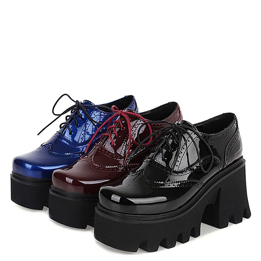 Funki Findz | Shoes | Women's British Walker Patent Platforms