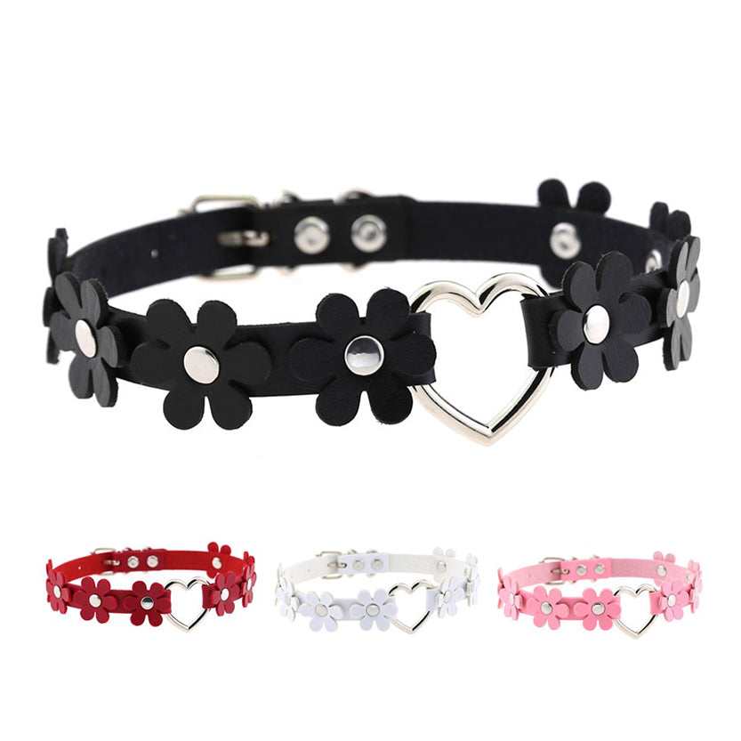 Funki Findz | Necklaces | Women's Sweet Flower Heart Choker