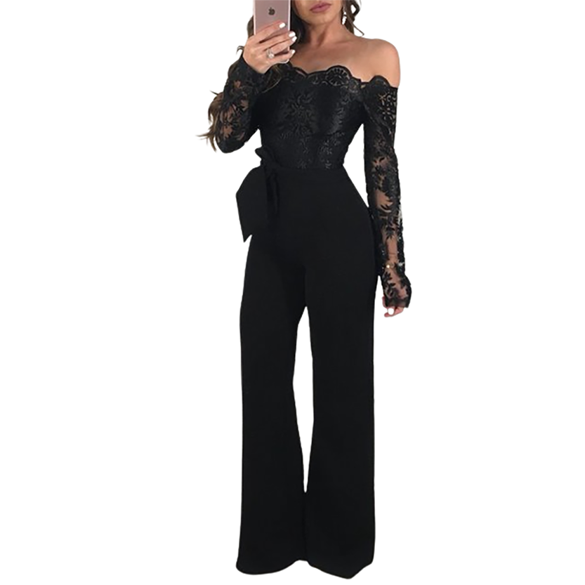 Funki Findz | Pants | Women's Elegant Lace Evening Jumpsuit