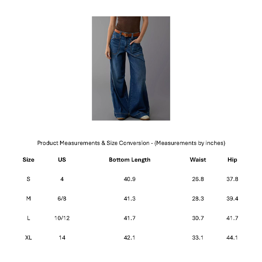 Funki Findz | Pants | Women's High Waist Wide Leg Wash Jeans