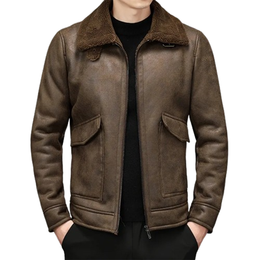 Funki Findz | Jackets | Men's Faux Leather Warm Fashion Jacket