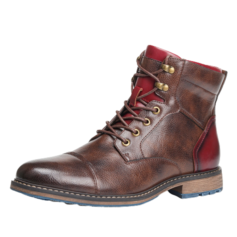 Funki Findz | Boots | Men's Faux Leather Retro Ankle Dress Boot