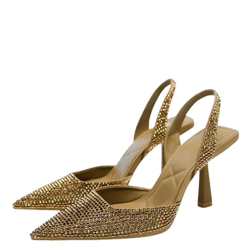 Funki Findz | Shoes | Women's Shiny Beaded Mid Heeled Mules