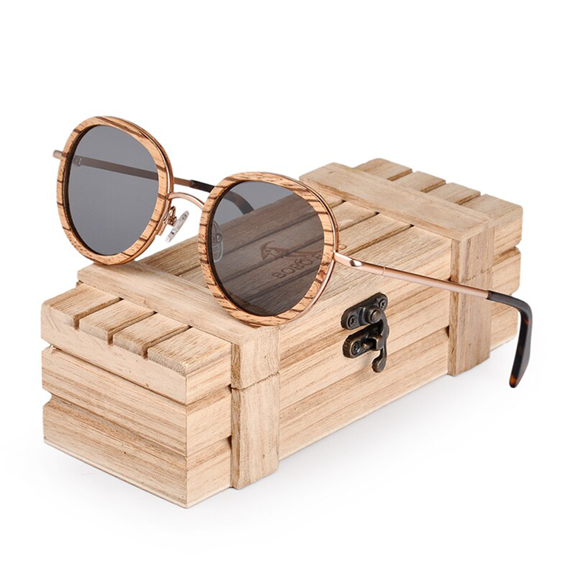 Funki Findz | Sunglasses | Women's Wood Rim Retro Sunglasses