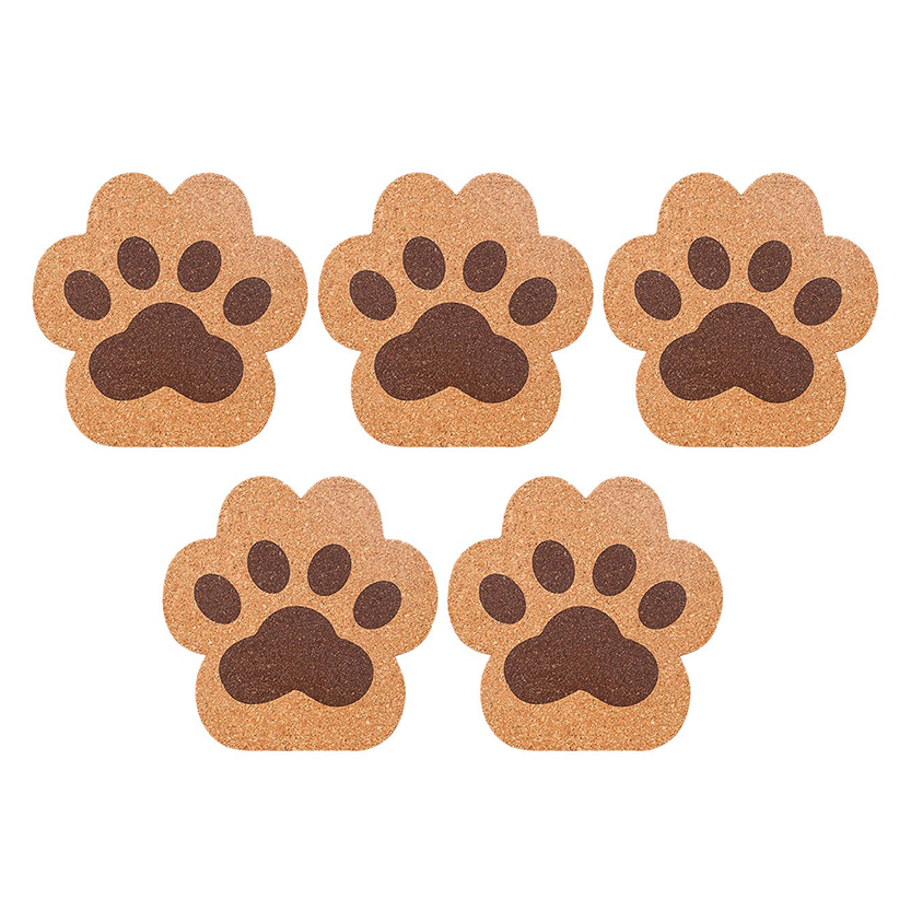 Funki Findz | Coasters | Cute Cat Paw Cork Coasters 5 Pcs