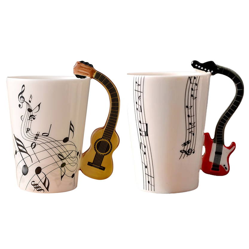 Funki Findz | Mugs | Guitar Handle Mug | Hand-Painted Cups