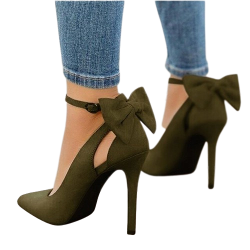Funki Findz | Shoes | Women's Suede Bow Knot Stilettos