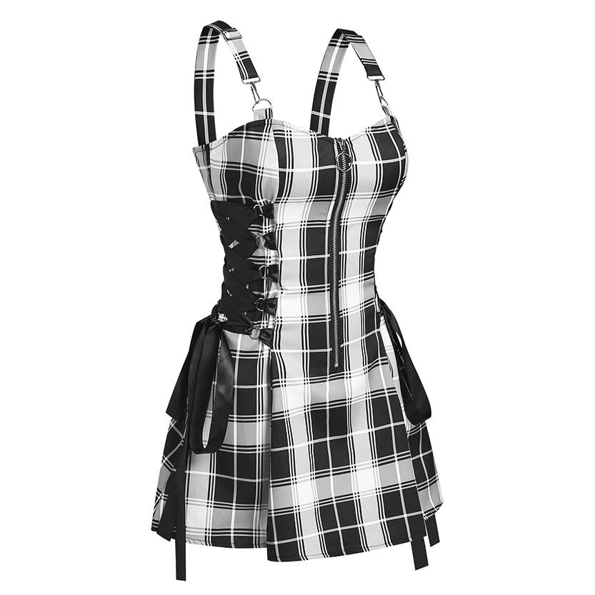 Funki Findz | Dresses | Women's Fairy Grunge Plaid Mini Dress