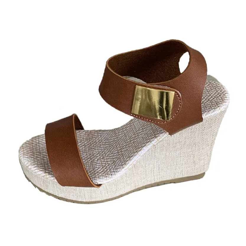 Funki Findz | Shoes | Women's Hign Buckle Strap Wedge Sandal
