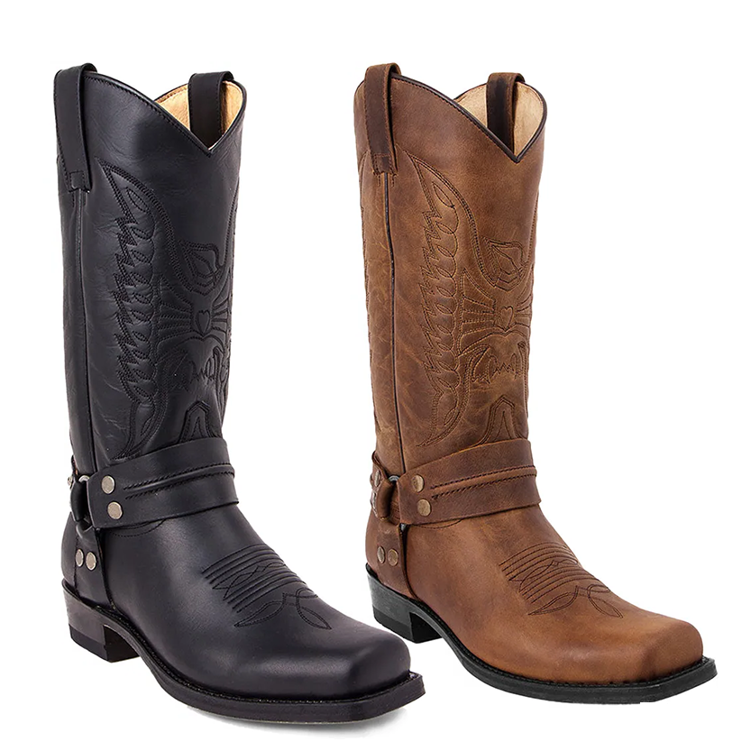 Funki Findz | Boots | Men's Embroidered Cowboy Pull On Boots