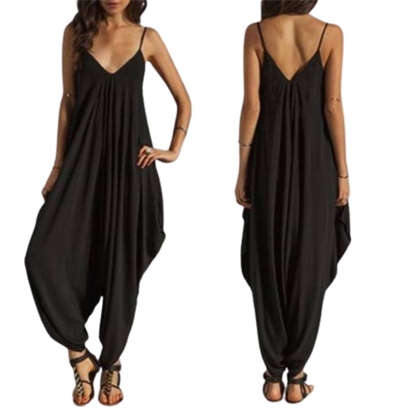 Funki Findz | Pants | Women's Elegant Loose Fit Strappy Romper