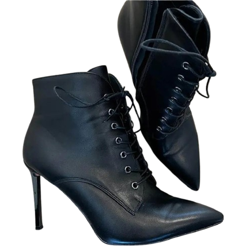 Funki Findz | Boots | Women's Pointy Toe Metal Stiletto Heel Boot