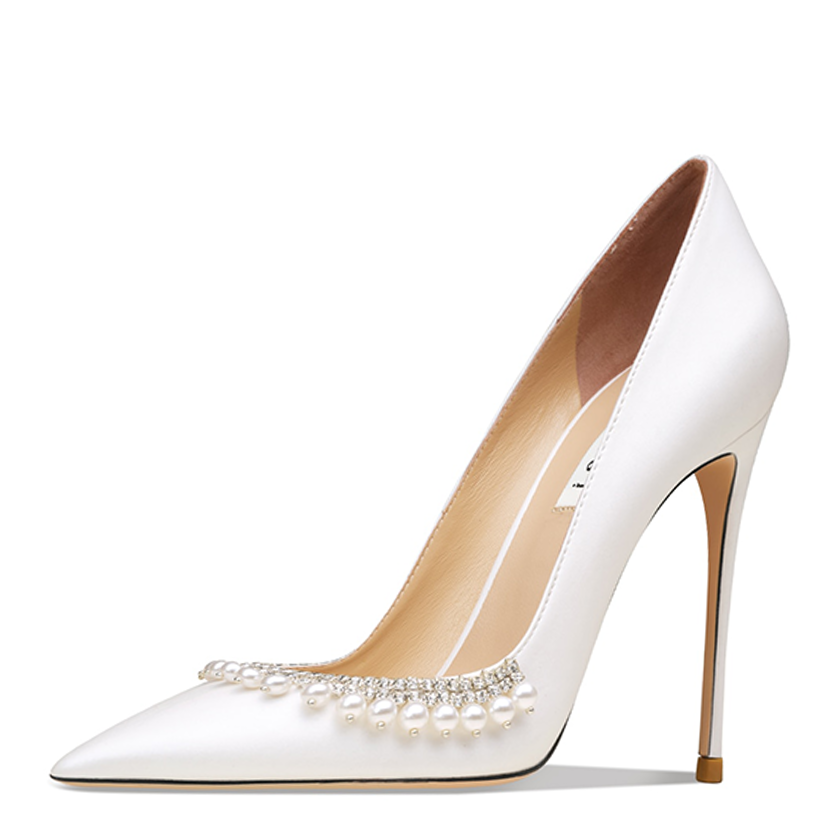 Funki Findz | Shoes | Women's Pearl Leather Wedding Stilettos