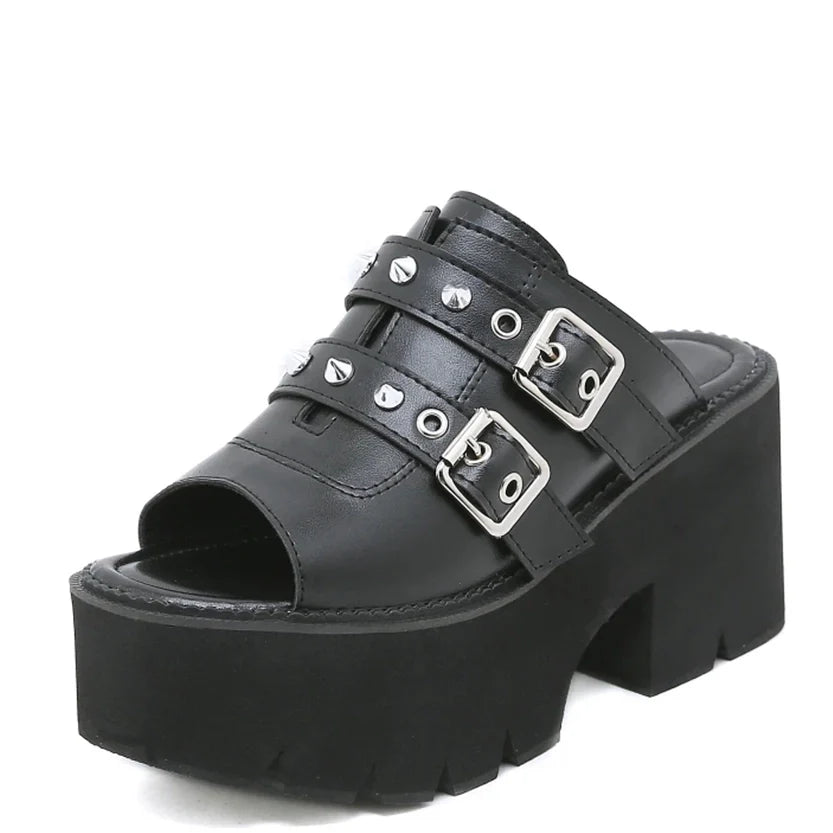 Funki Findz | Shoes | Women's Gothic Punk High Wedge Heels