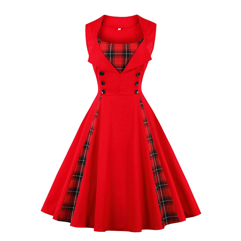 Funki Findz | Dresses | Women's Gothic Plaid Vintage Dress