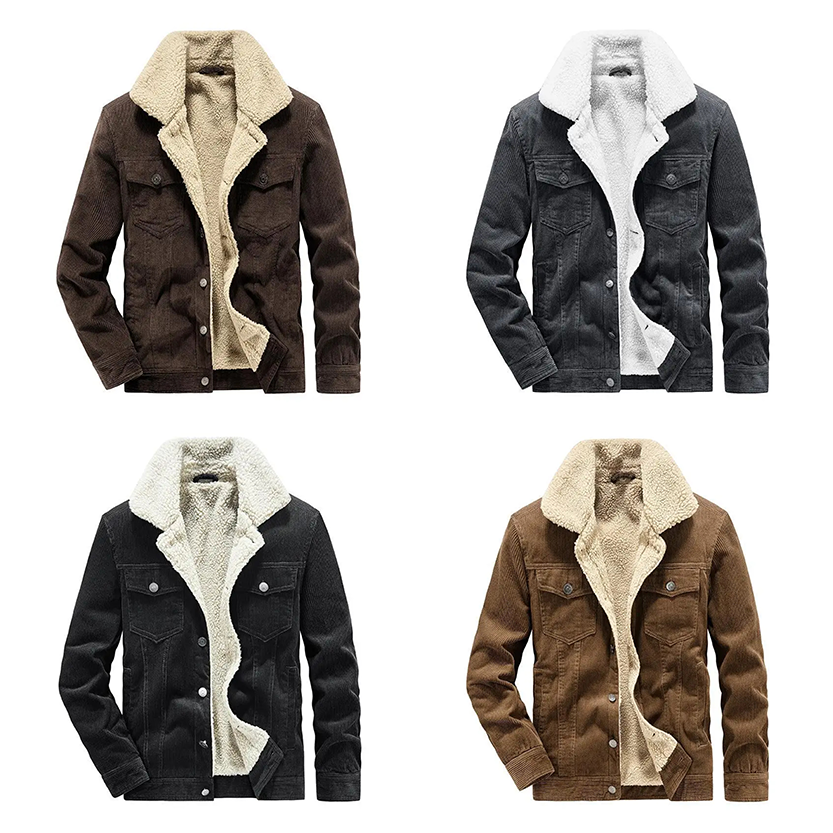 Funki Findz | Jackets | Men's Corduroy Fleece Winter Jacket