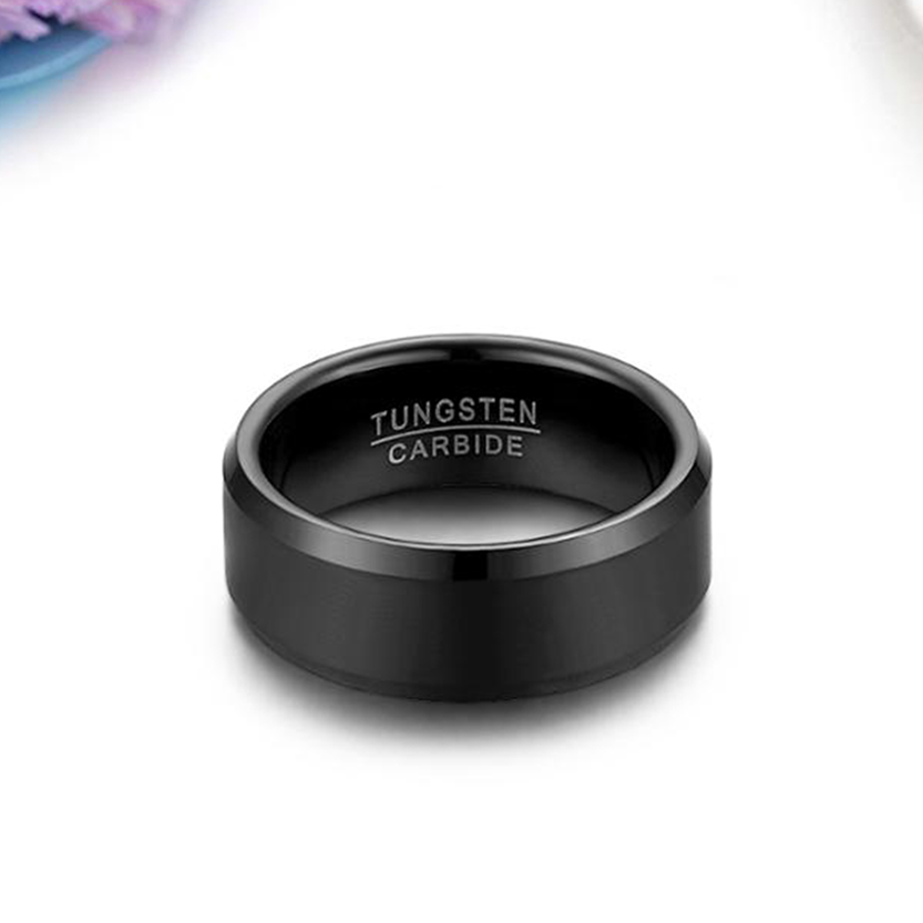 Funki Findz | Rings | Unisex Black Tungsten Wedding Band