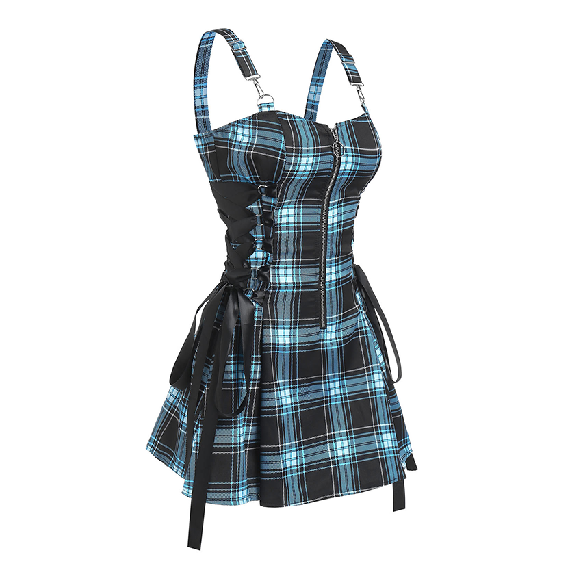 Funki Findz | Dresses | Women's Fairy Grunge Plaid Mini Dress